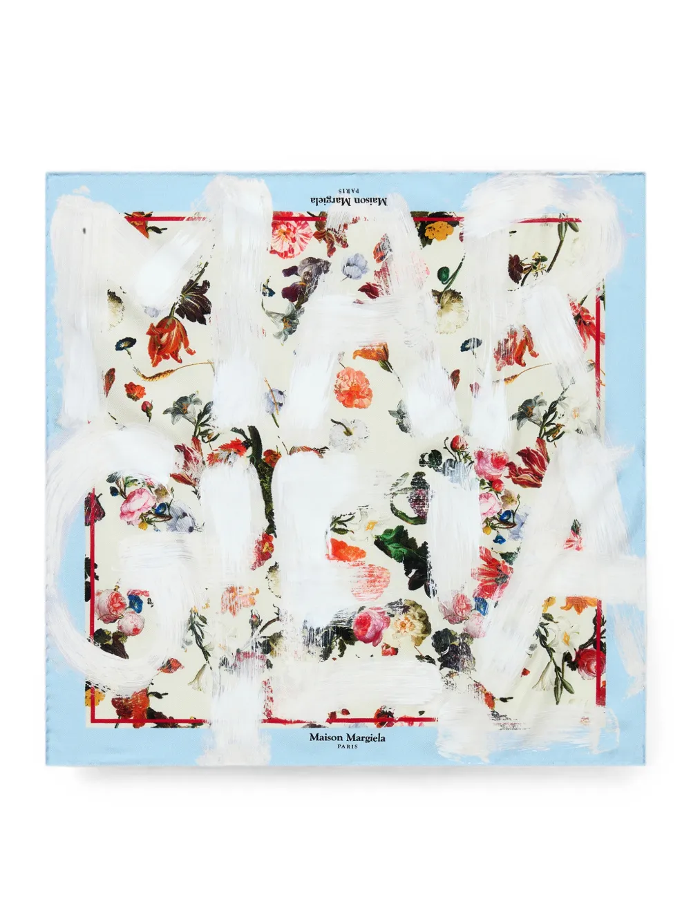 Maison Margiela Pochet met bloemenprint Wit