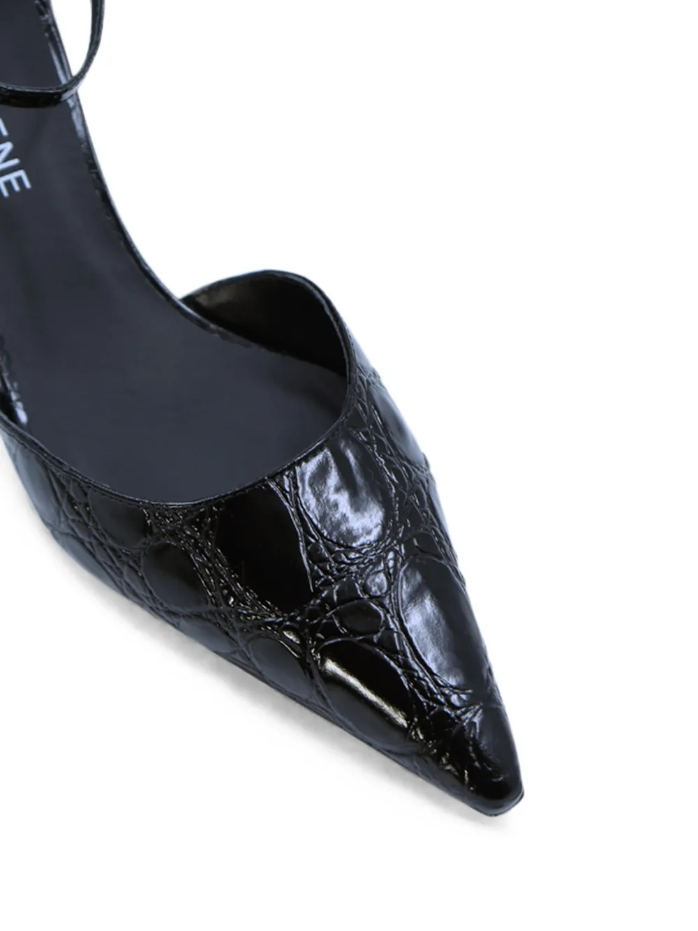 Notabene crocodile-effect wedge sandals Zwart