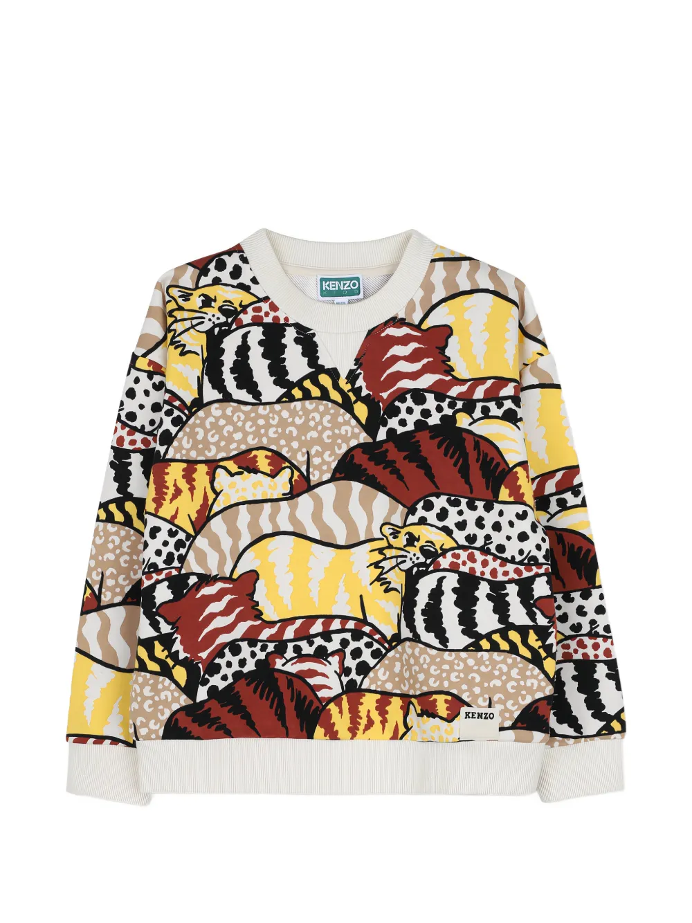 Kenzo Kids Felpa con stampa animali - Toni neutri