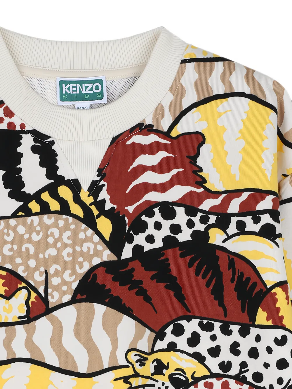 Kenzo Kids Sweater met dierenprint Beige