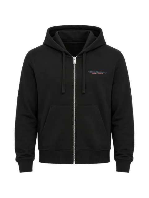 Diesel logo-print zip-up hoodie
