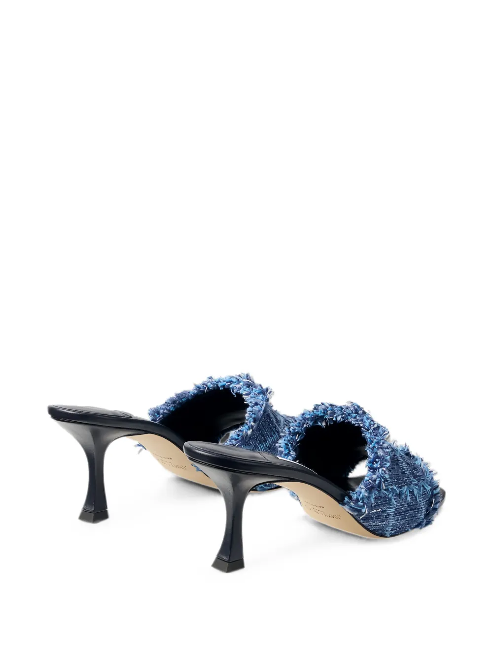 Jimmy Choo Alexia frayed denim sandals Blauw