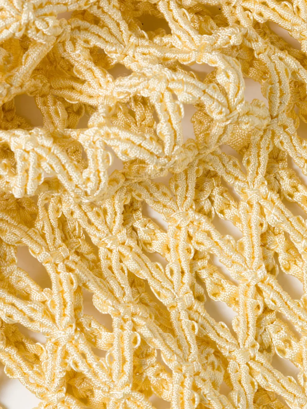 SIMKHAI Jensen macramé jurk met franje Geel