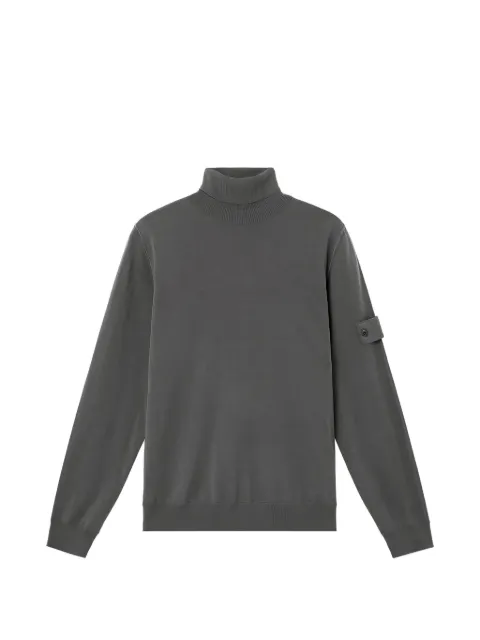 Stone Island logo-patch roll-neck sweater