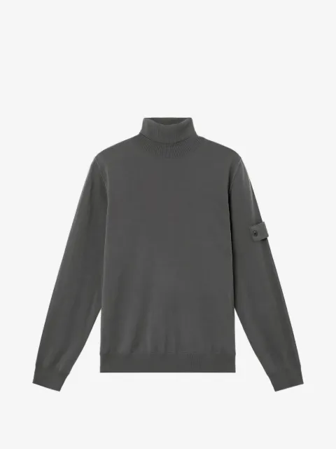 Stone Island logo-patch roll-neck sweater