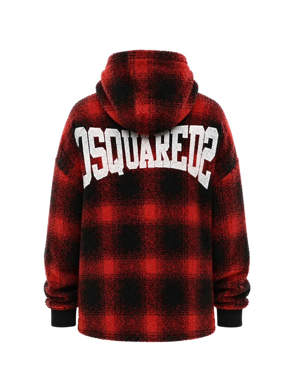 DSQUARED2 Geruit jack met capuchon Rood