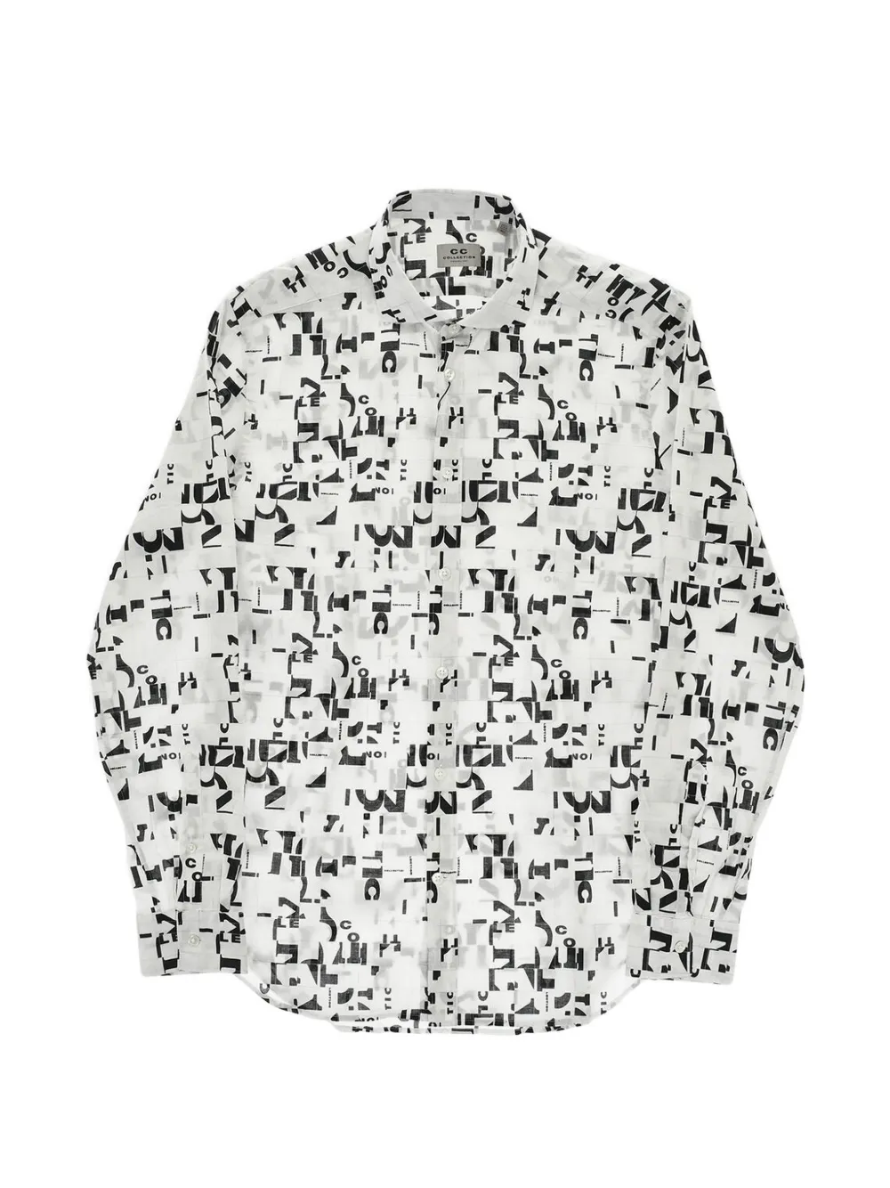 Corneliani monogram-motif cotton shirt - Weiß