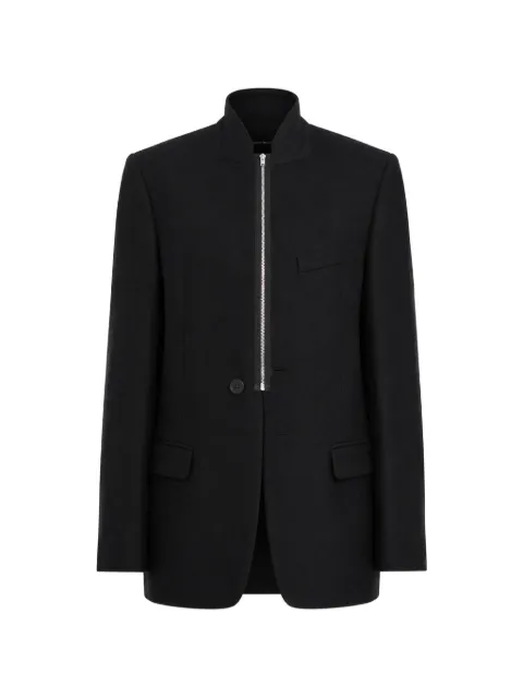 MM6 Maison Margiela zip-front flannel blazer