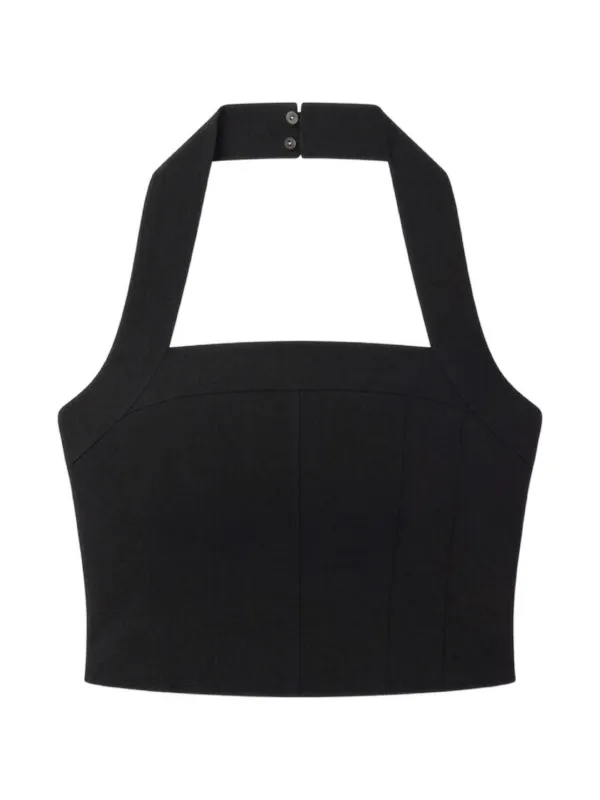 A.L.C. Lori Halterneck Top in Black