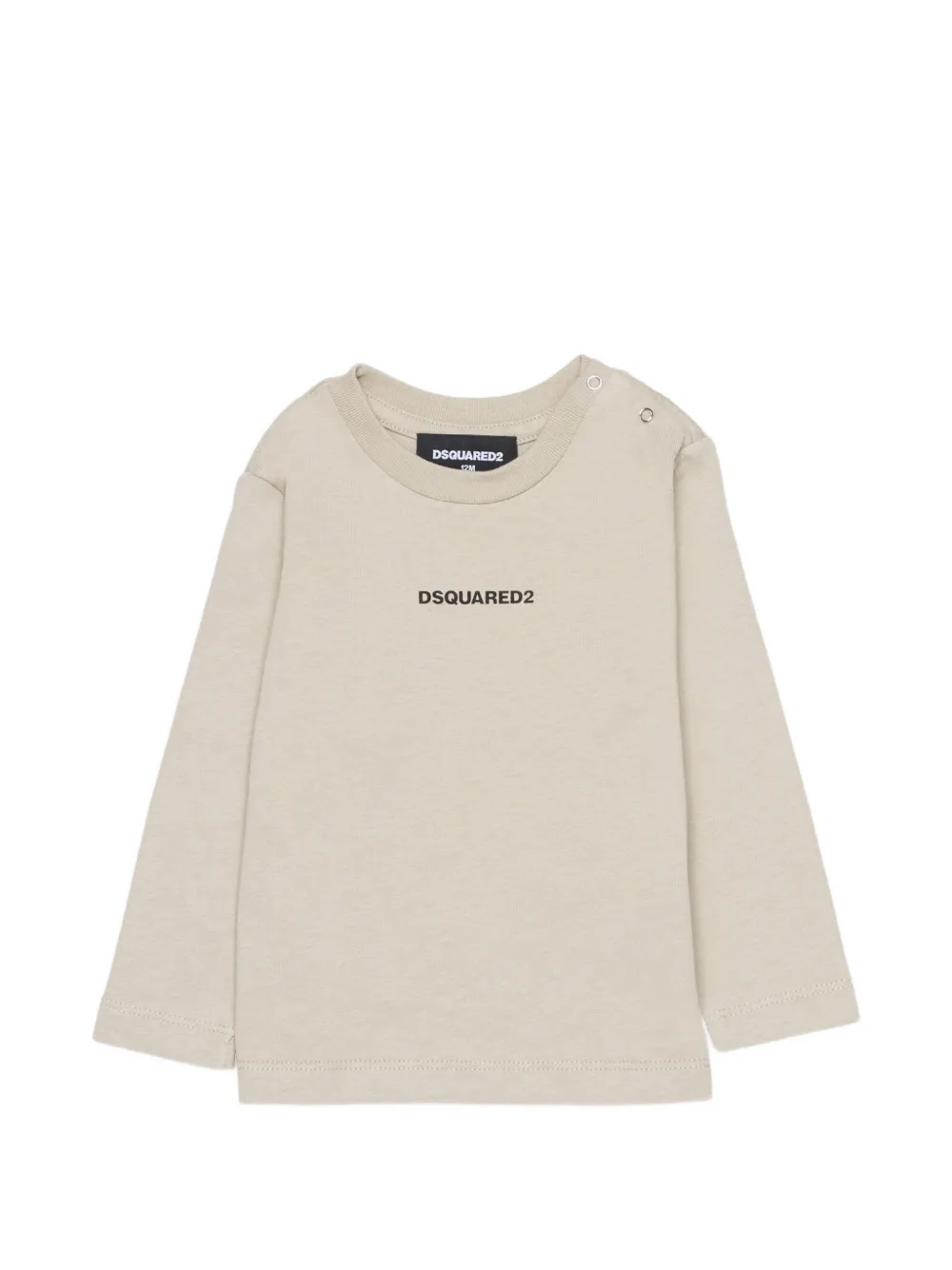 DSQUARED2 KIDS logo-print shoulder-button T-shirt - Toni neutri