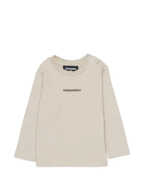 DSQUARED2 KIDS logo-print shoulder-button T-shirt