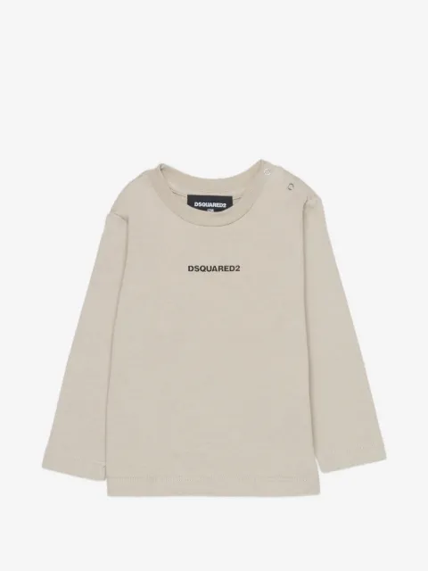 DSQUARED2 KIDS logo-print shoulder-button T-shirt