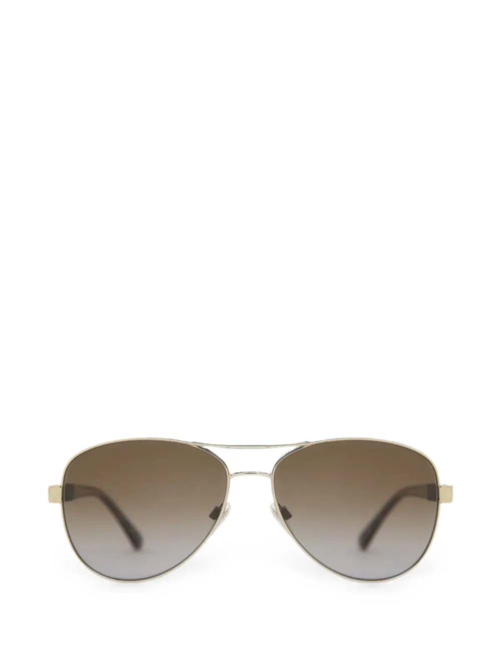Burberry Eyewear check-pattern pilot-frame sunglasses - Oro