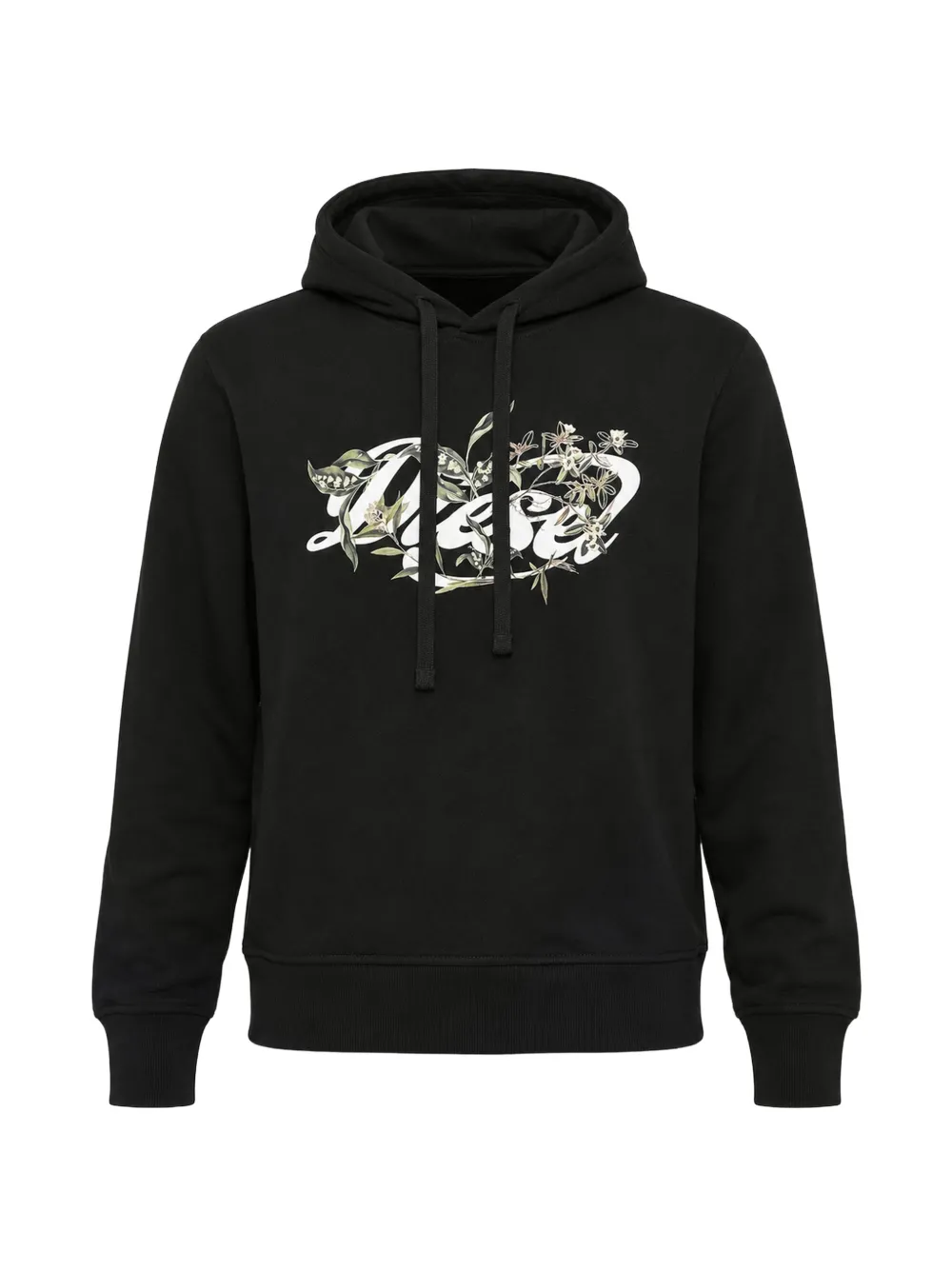 Diesel logo-print drawstring hoodie - Schwarz