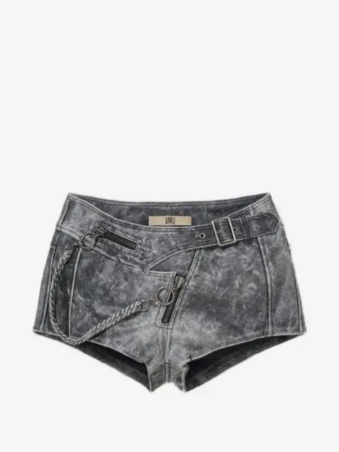 KNWLS distressed-effect chain-detail shorts