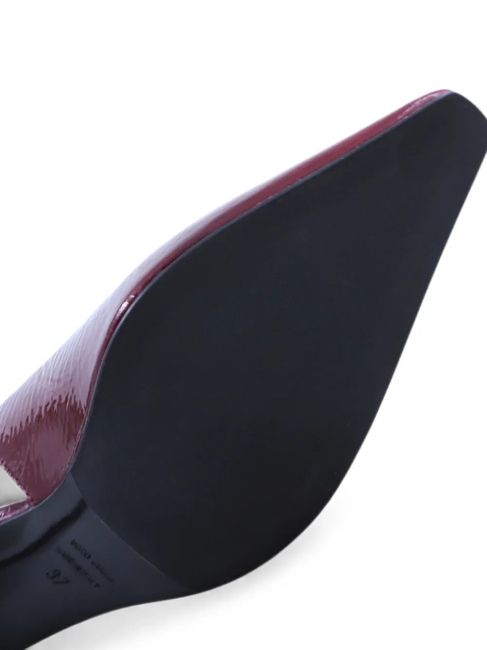Notabene Emmely patent-finish slingback pumps Rood