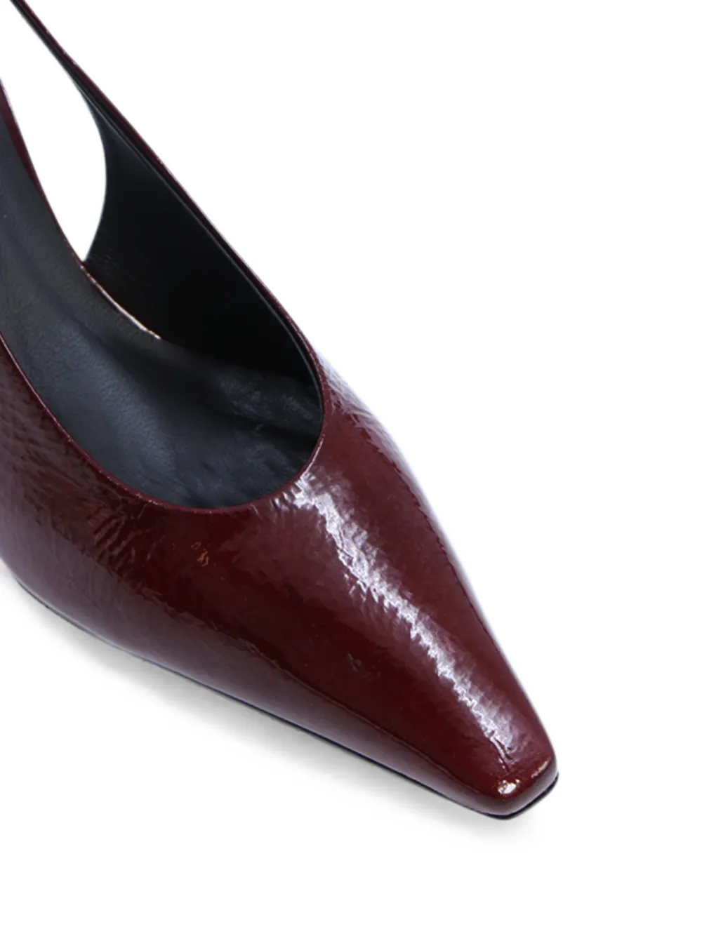 Notabene Emmely patent-finish slingback pumps Rood