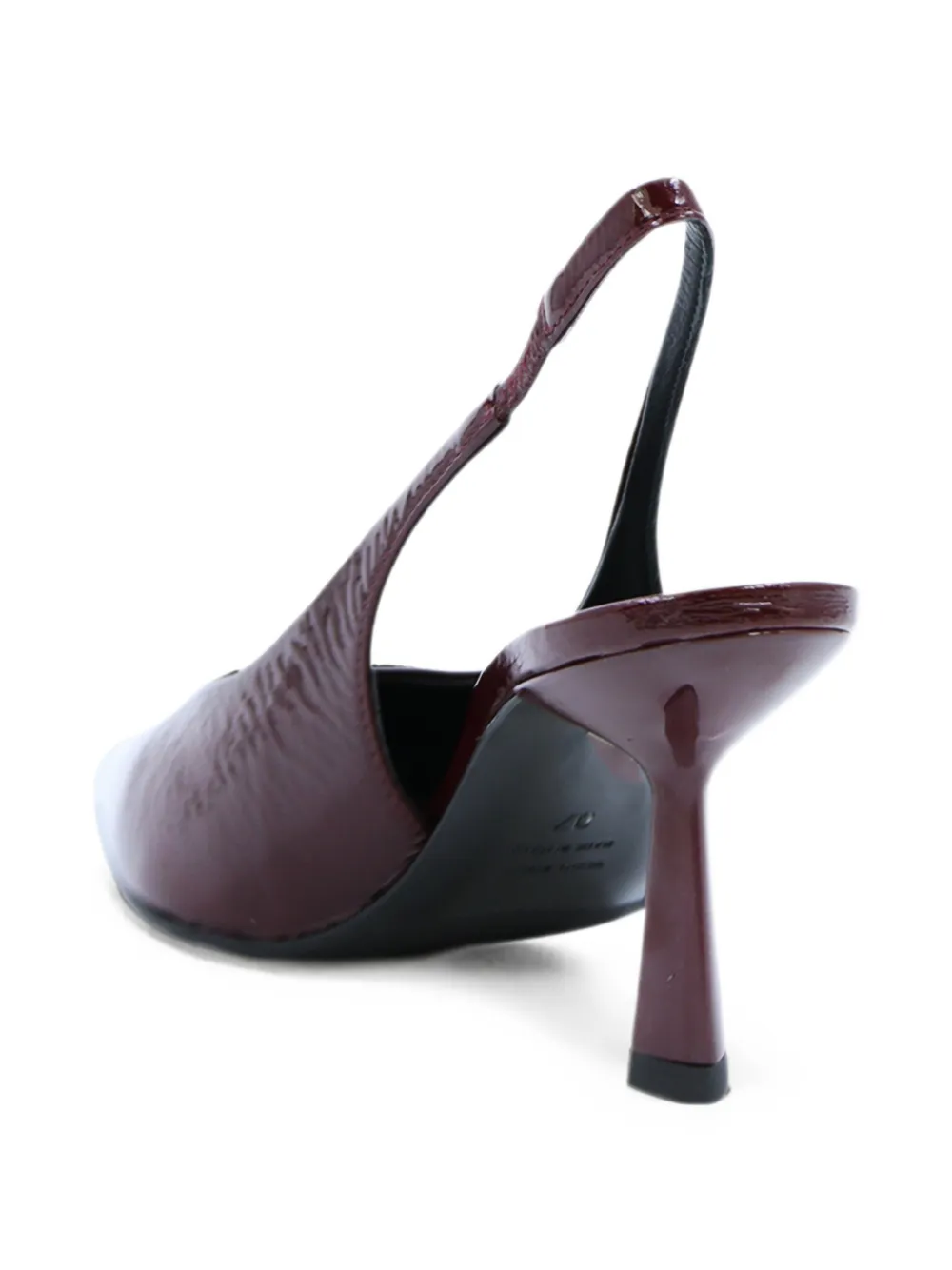 Notabene Emmely patent-finish slingback pumps Rood