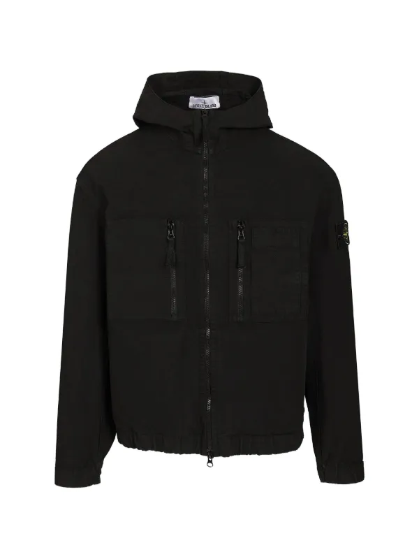Stone Island フーデッド ジャケット | ブラック | FARFETCH JP