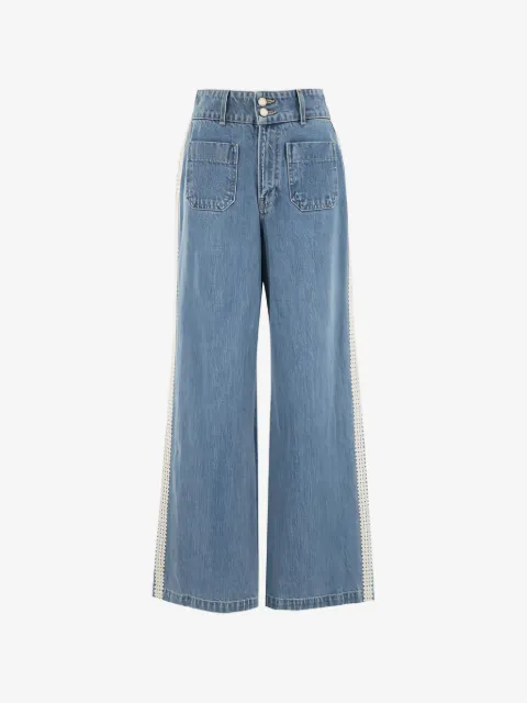 Veronica Beard Taylor Jeans mit weitem Bein