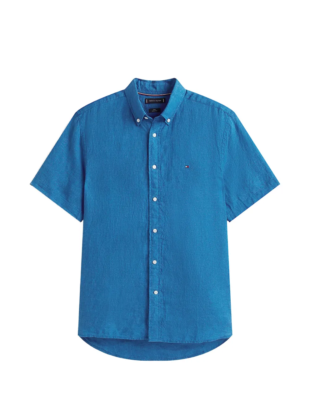 Tommy Hilfiger Pigmentgefärbtes Leinenhemd - Blau