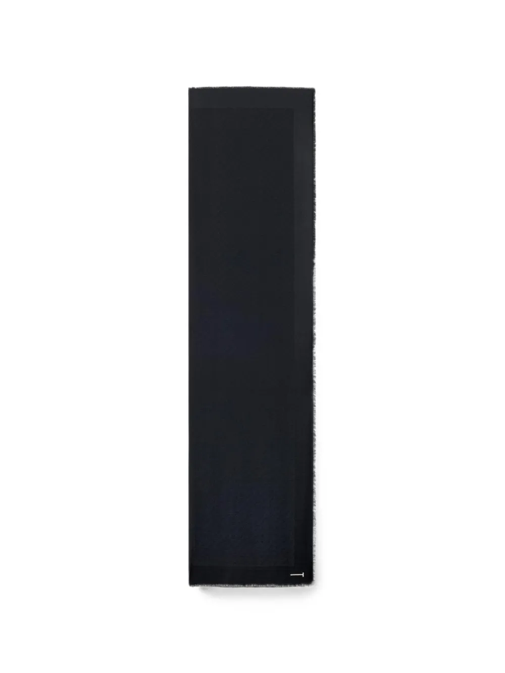 TOM FORD logo-embroidered frayed scarf - Nero