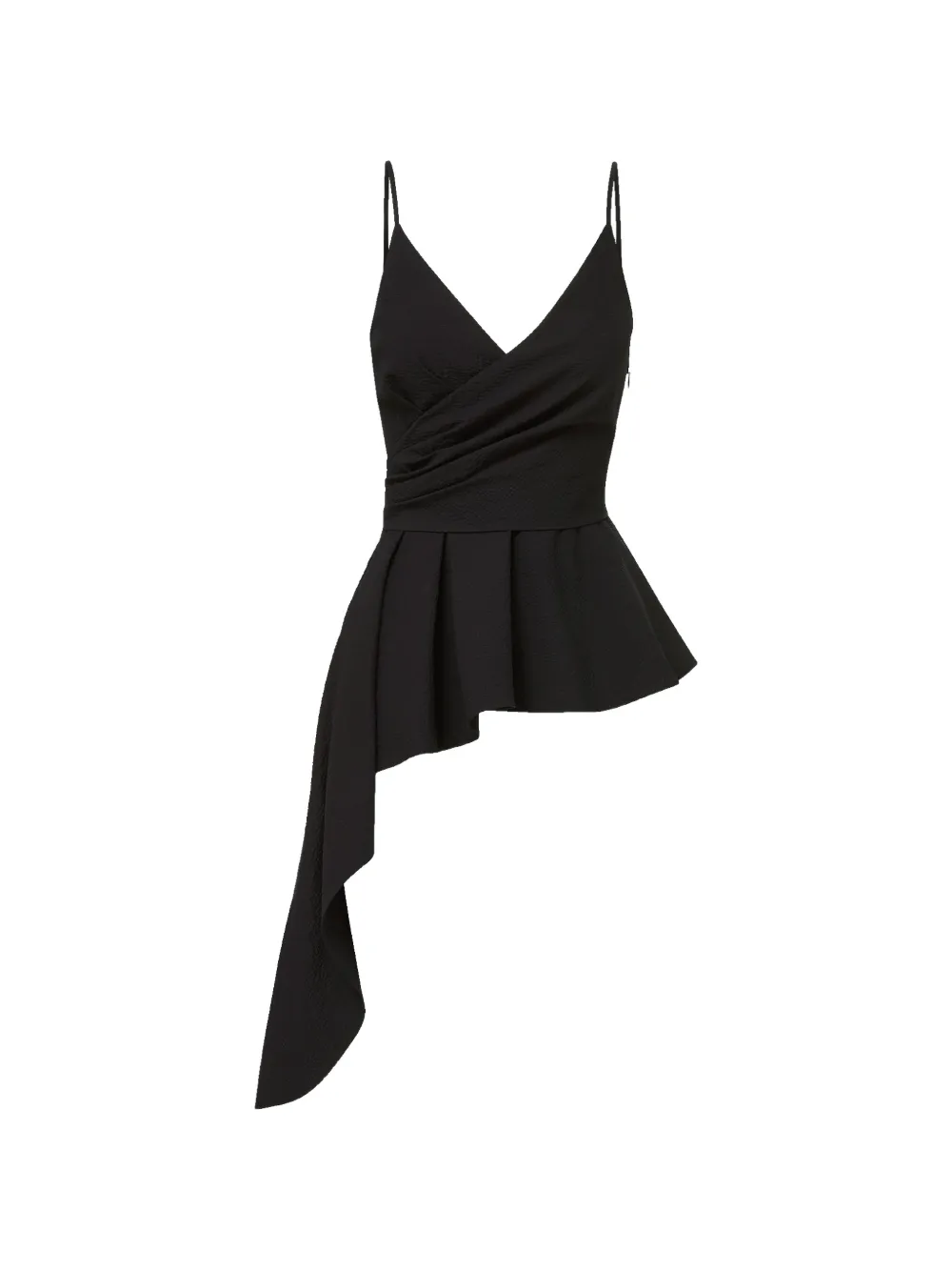 Veronica Beard Solange asymmetric peplum blouse - Schwarz
