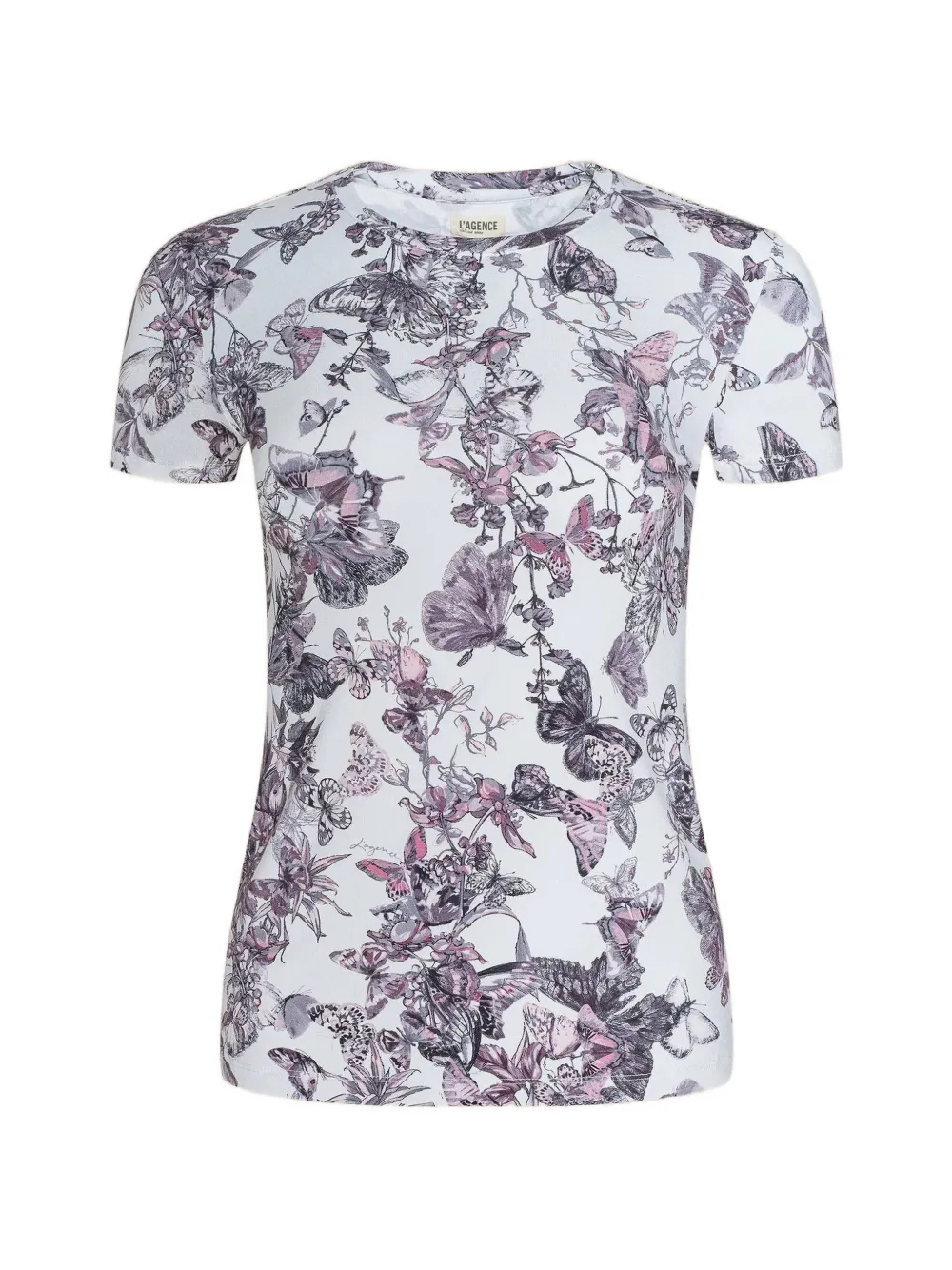 L'Agence Ressi butterfly-print T-shirt - Bianco
