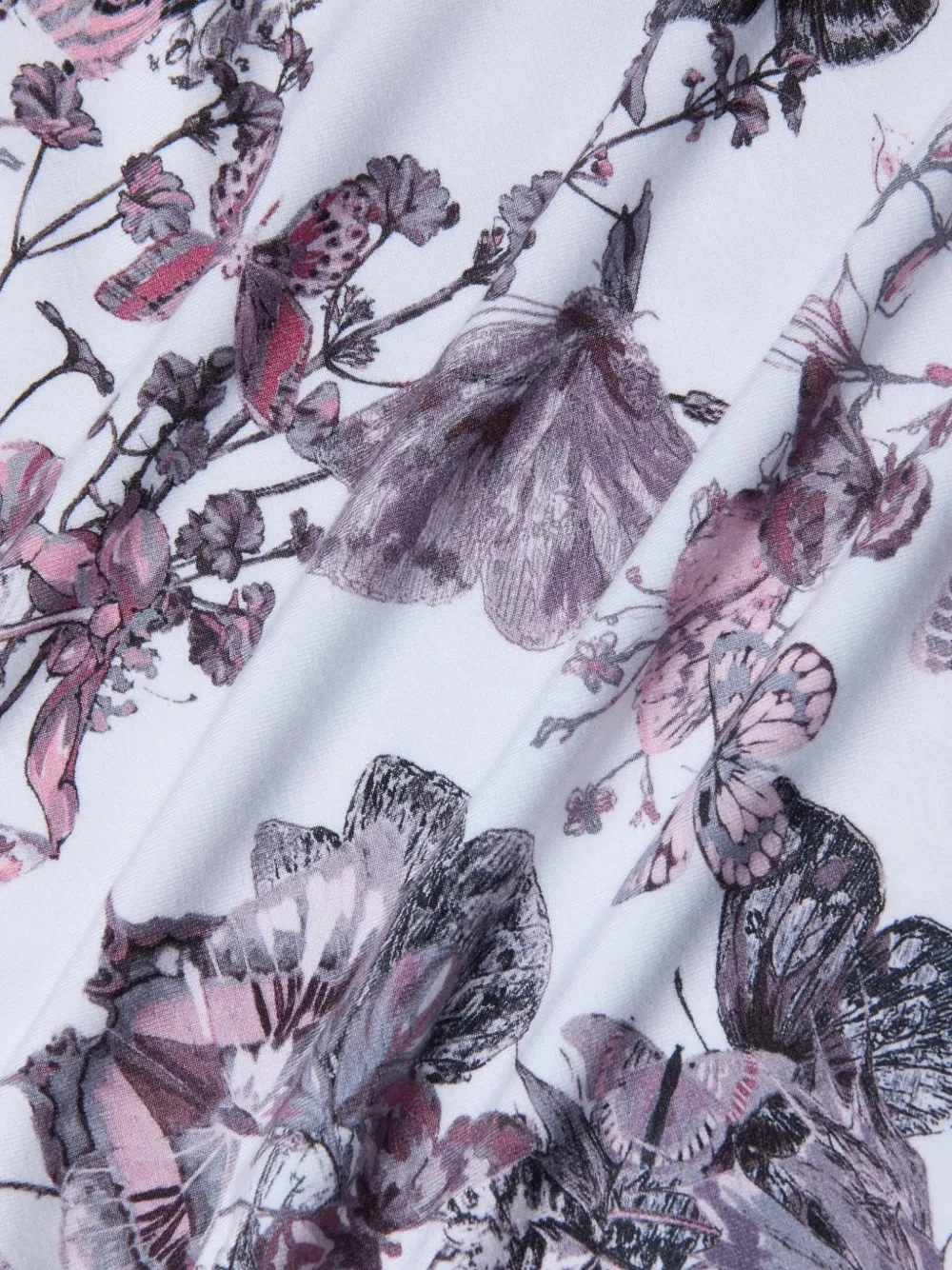 L'Agence T-shirt met vlinderprint Wit