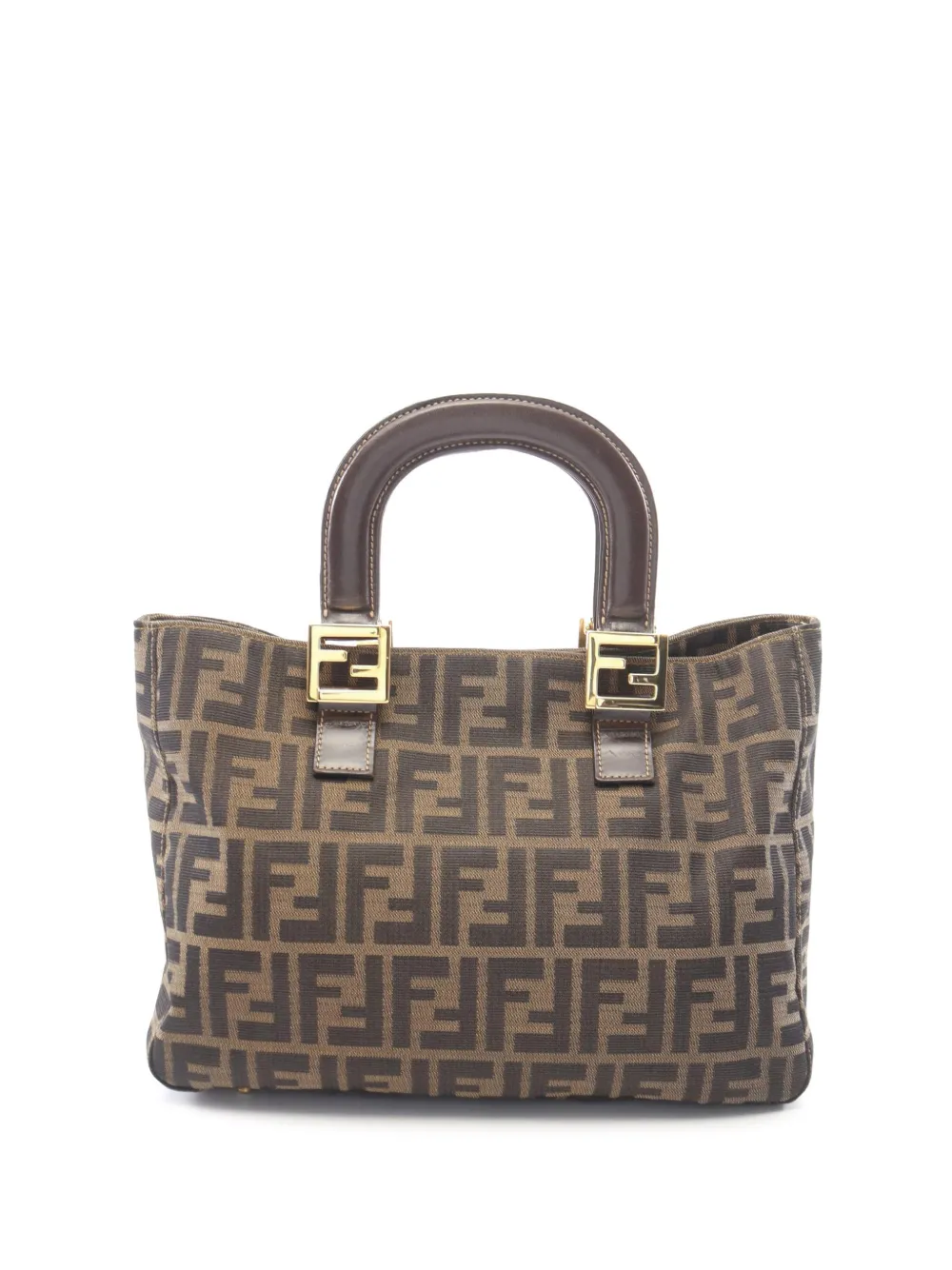 Fendi Pre-Owned Borsa a mano in tela con motivo Zucca XX secolo - Marrone