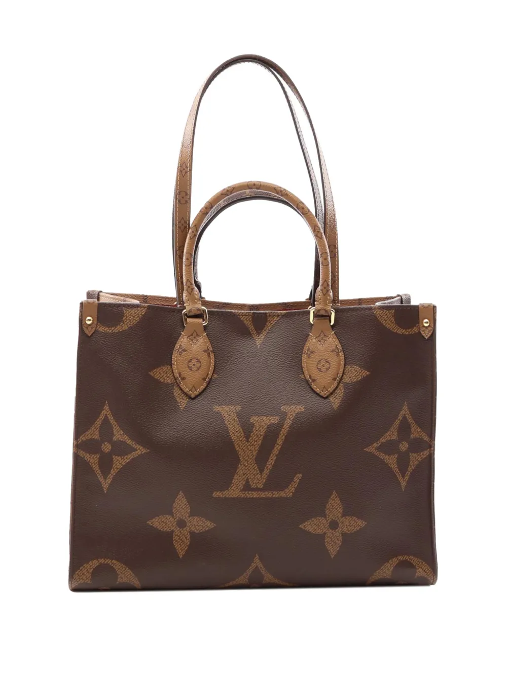 Louis Vuitton Pre-Owned 2020 Monogram Reverse Giant OnTheGo MM satchel - Braun