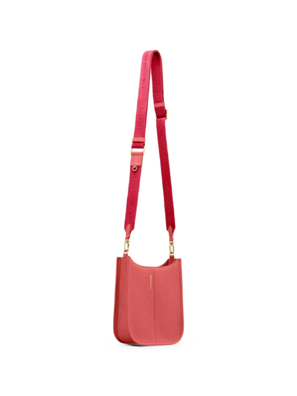 MAISON de SABRÉ mini pebbled leather saddle bag - Rosa