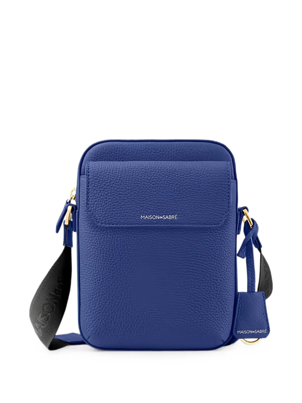 MAISON de SABRÉ grainy leather messenger bag - Blue