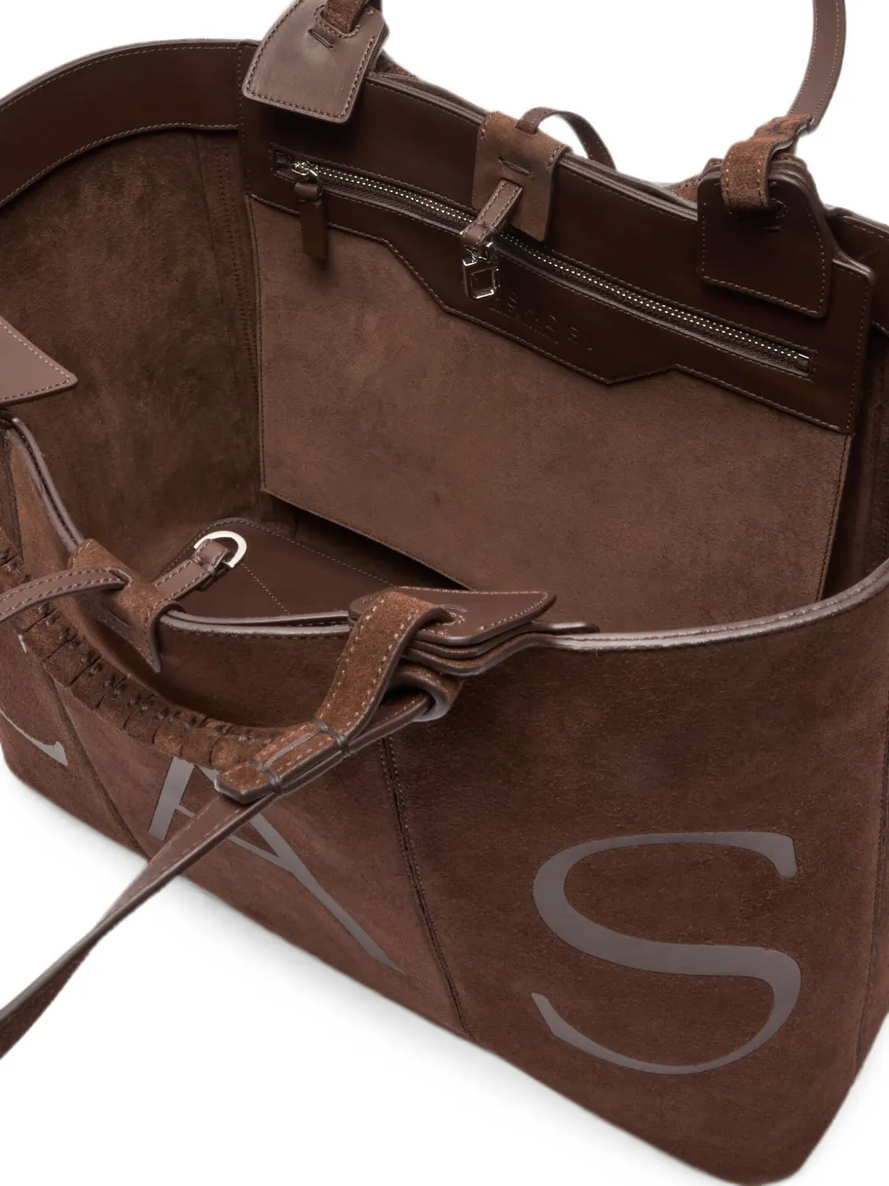 Casadei Galleria Valor suède shopper Bruin