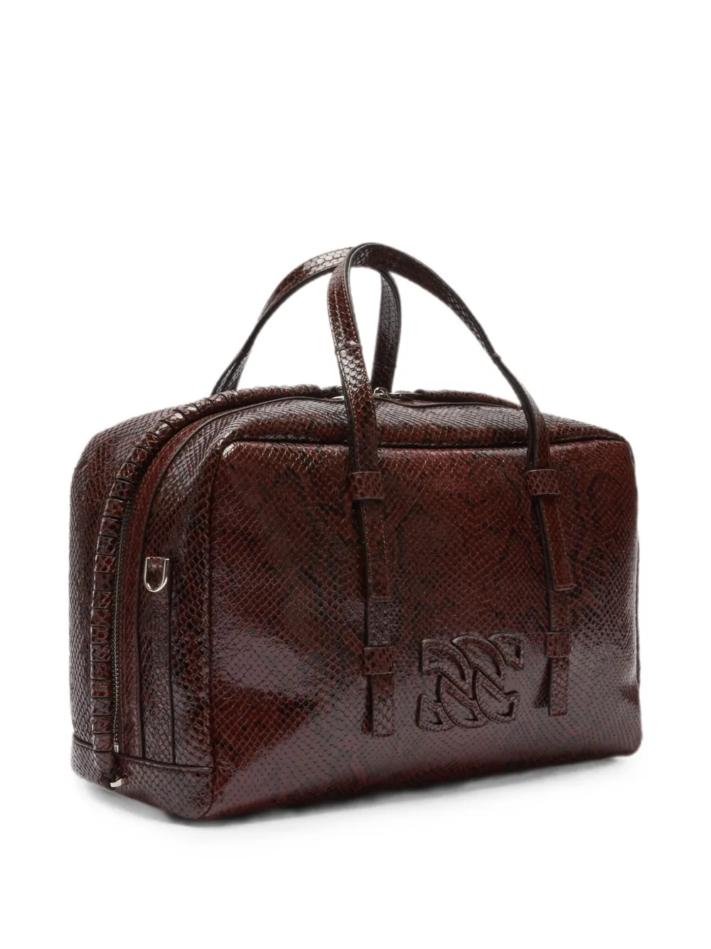 Casadei Bigli shopper met pythonprint Bruin