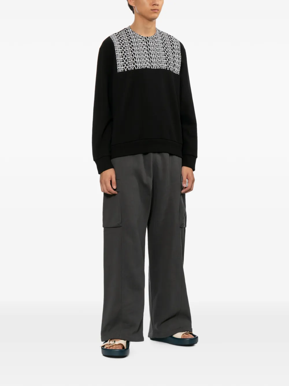 MM6 Maison Margiela Sweater met logoprint Zwart