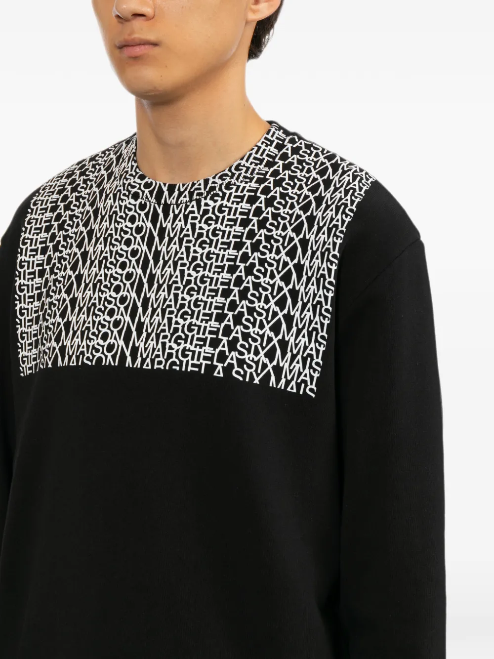 MM6 Maison Margiela Sweater met logoprint Zwart
