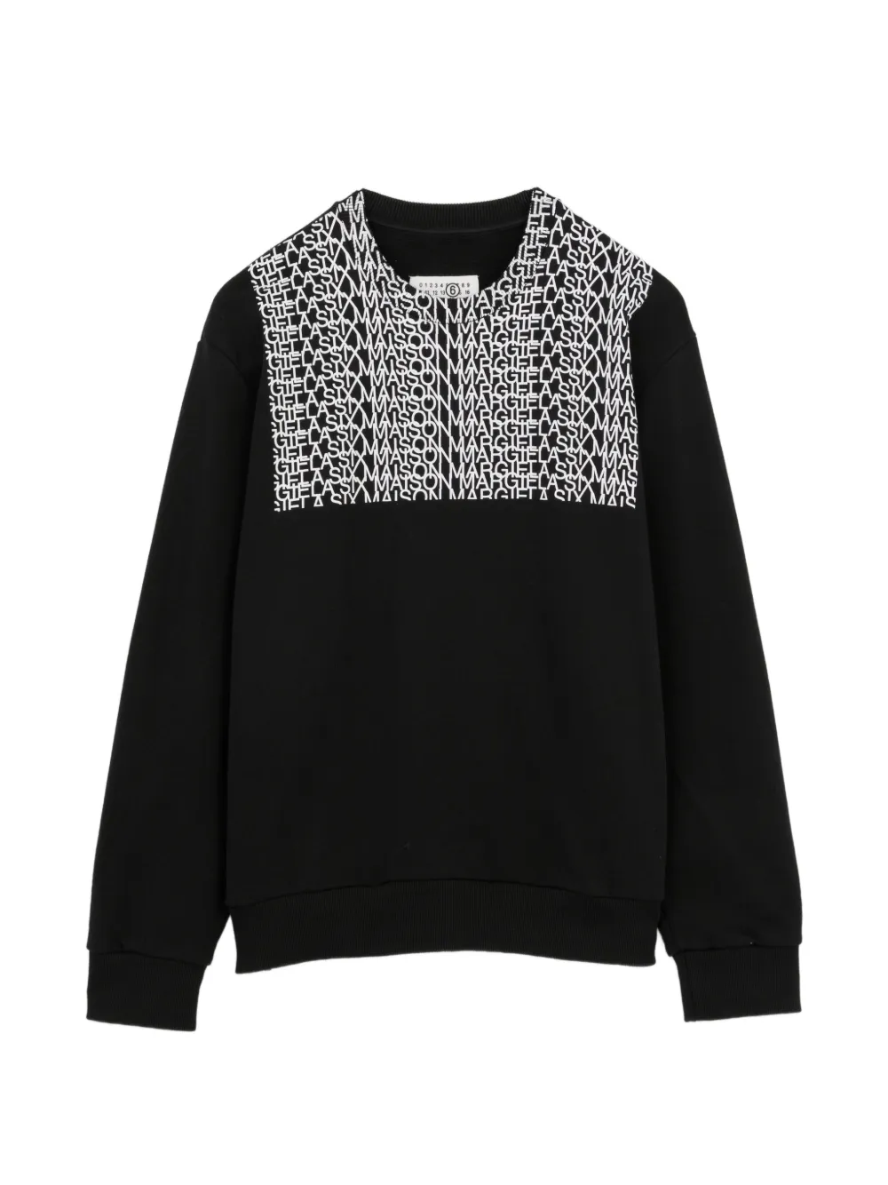 MM6 Maison Margiela Felpa con stampa logo - Nero