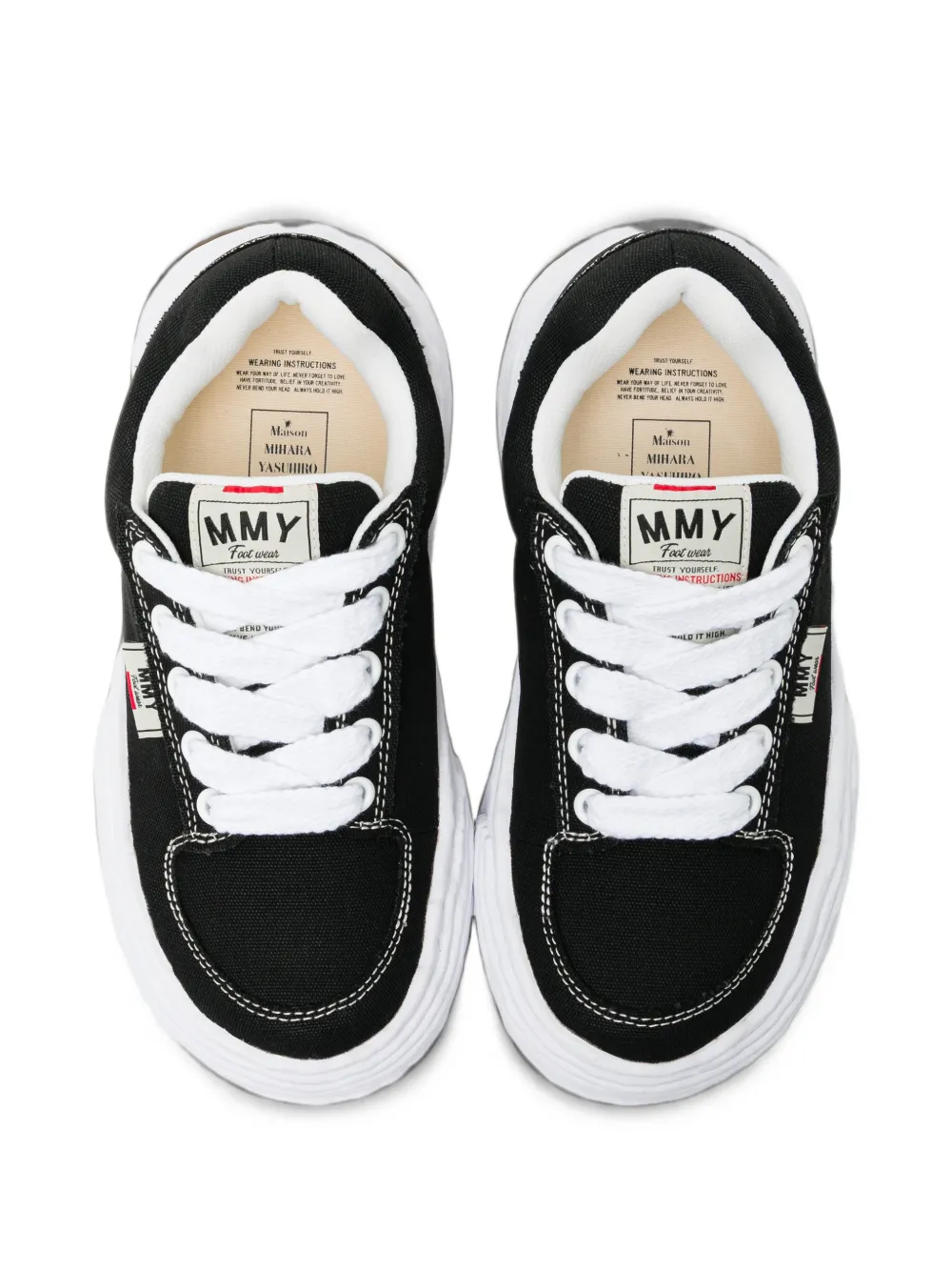 Maison MIHARA YASUHIRO distressed-effect chunky sneakers Zwart