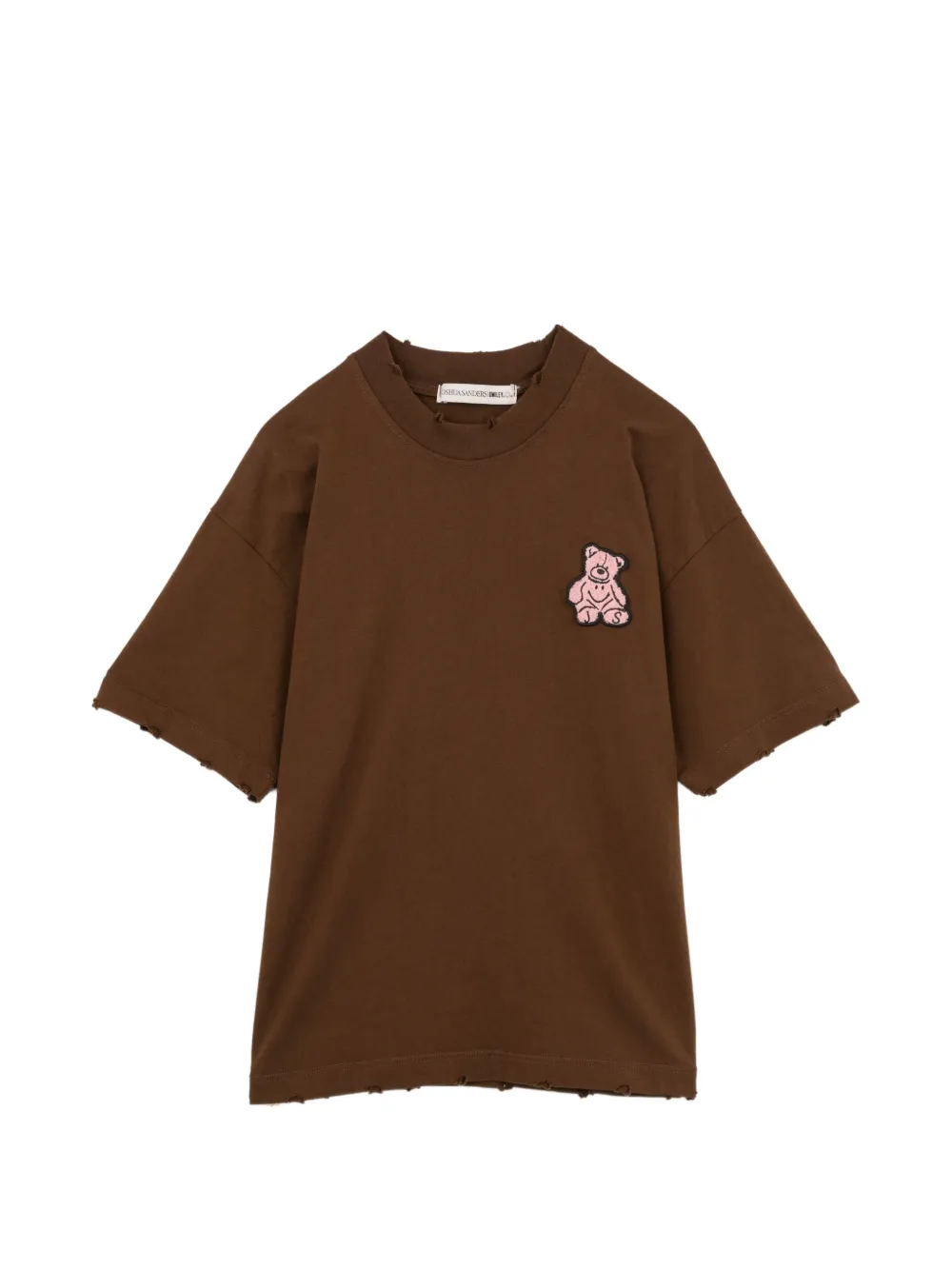 Joshua Sanders t-shirt à effet usé et patch - Marron Joshua Sanders t-shirt à effet usé et patch - Marron
