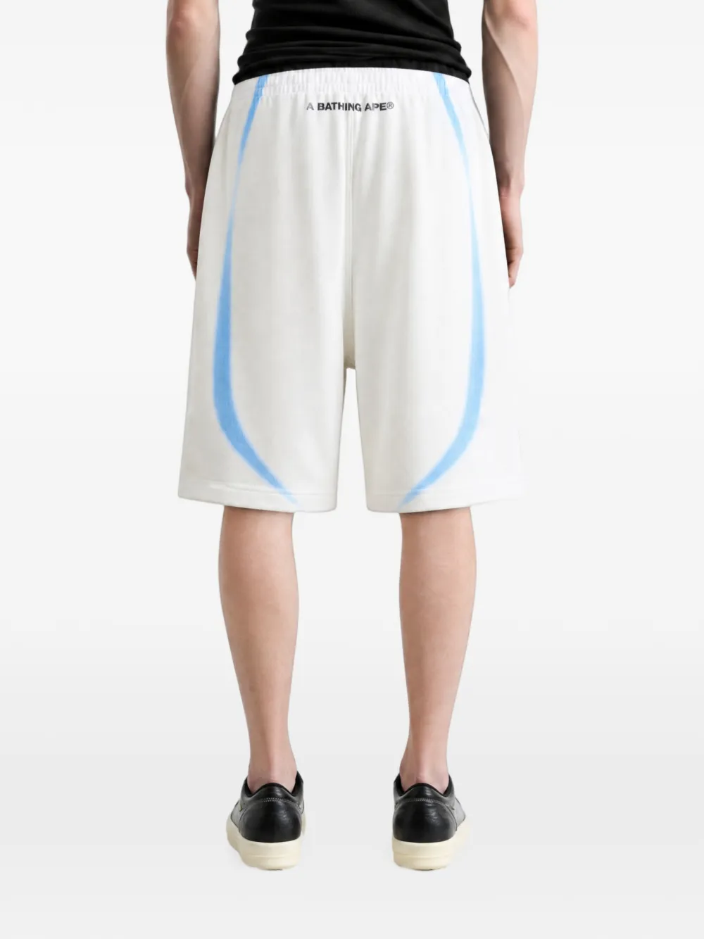 A BATHING APE Shorts met logoprint Beige