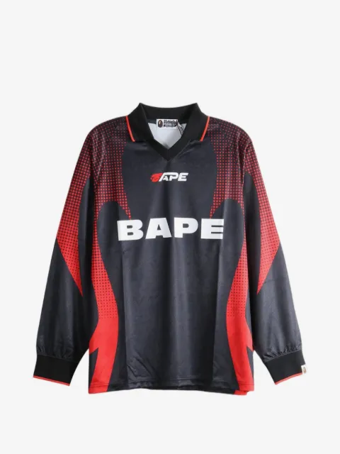 A BATHING APE® logo-print long-sleeve polo shirt