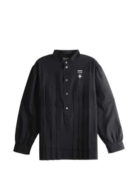Enfants Riches Déprimés pleated logo-print shirt