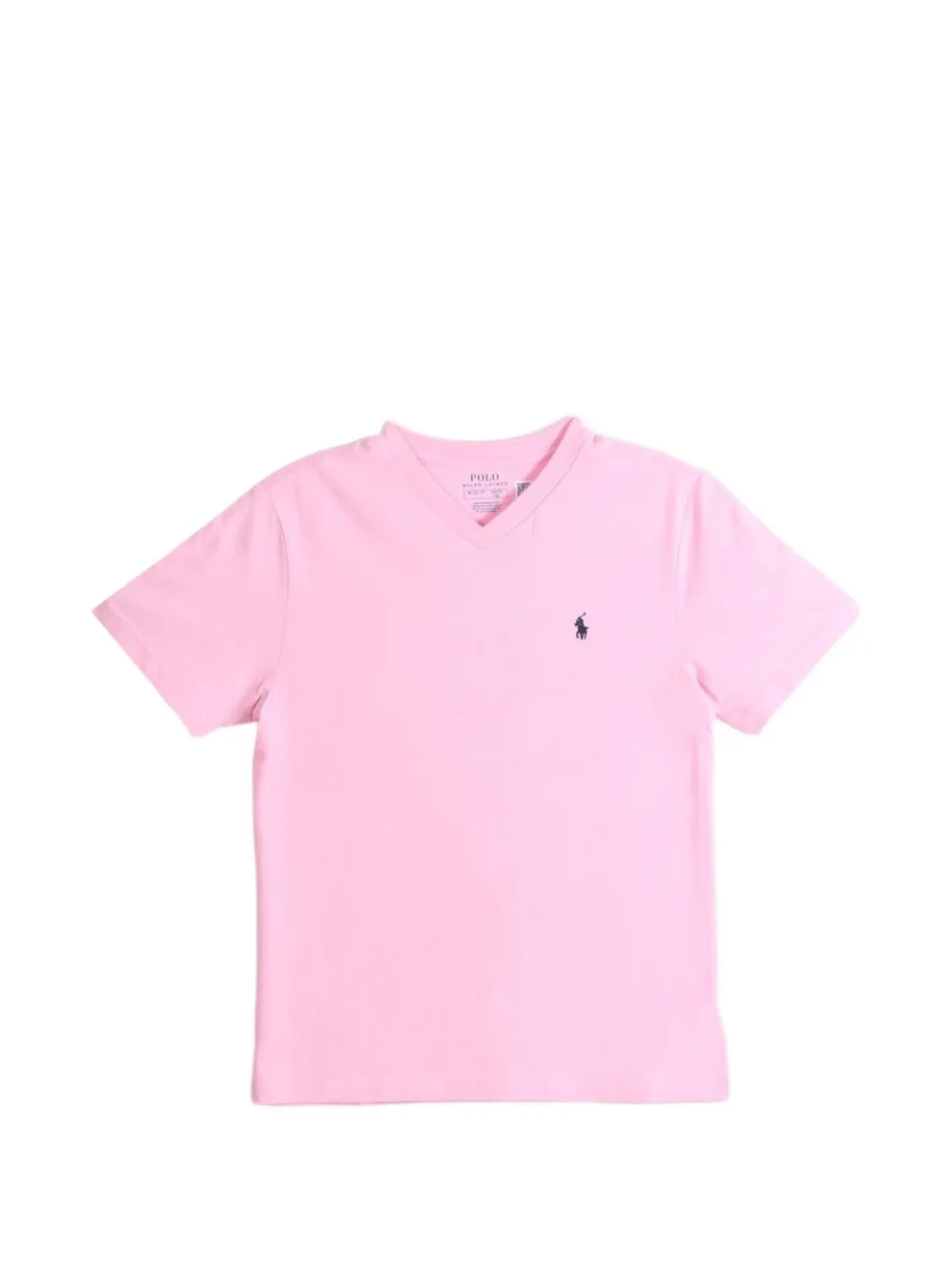 POLO RALPH LAUREN KIDS V-neck short-sleeve T-shirt - Rosa