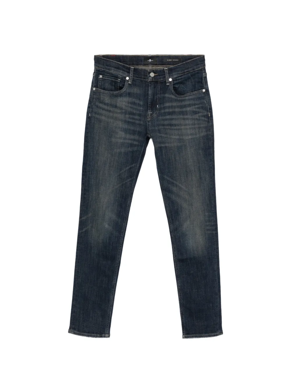 7 For All Mankind whiskered faded-effect jeans - Blu