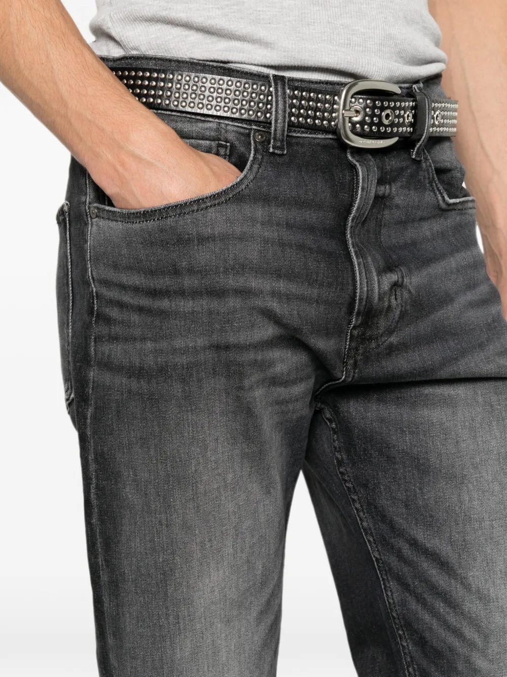 7 For All Mankind Jeans met vervaagd effect Zwart