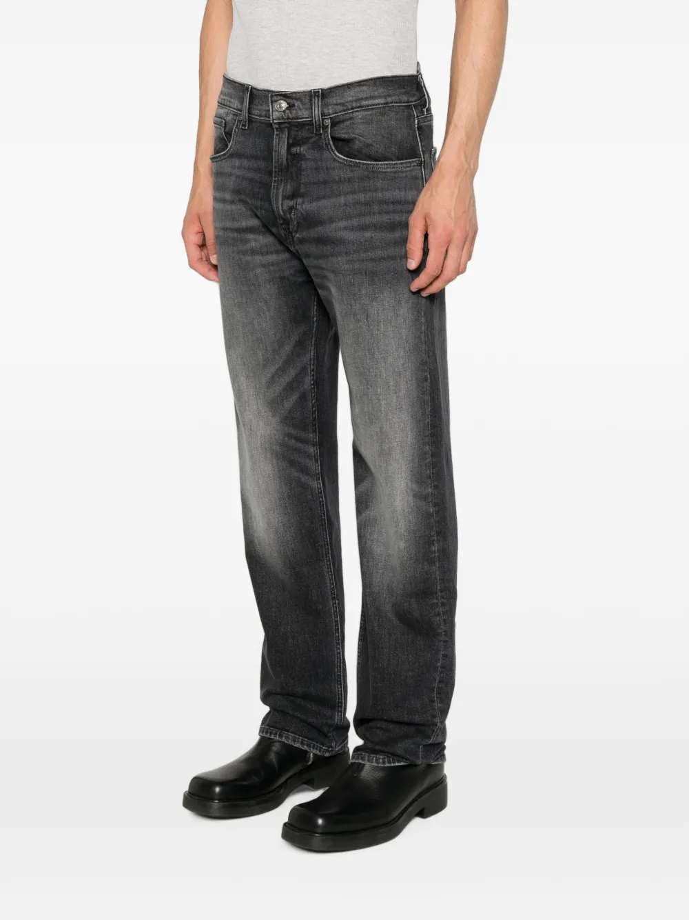 7 For All Mankind Jeans met vervaagd effect Zwart