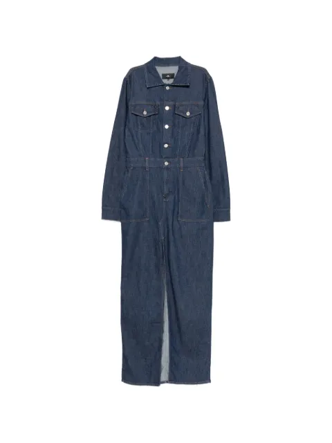 7 For All Mankind vestido largo de mezclilla Utility