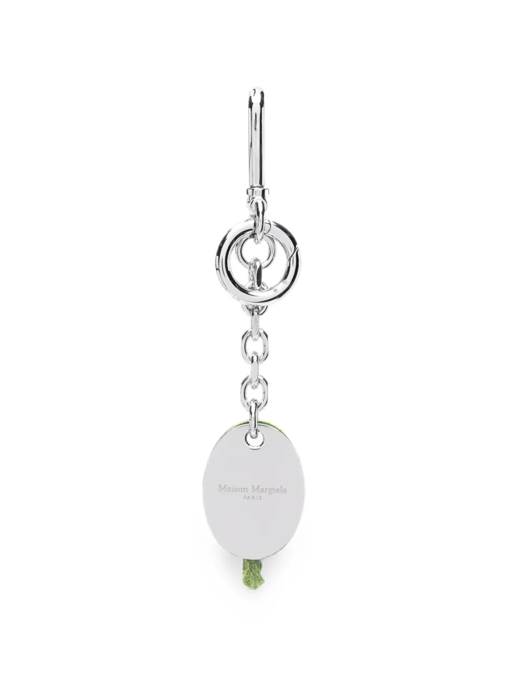 Maison Margiela Sleutelhanger met hondenprint Zilver