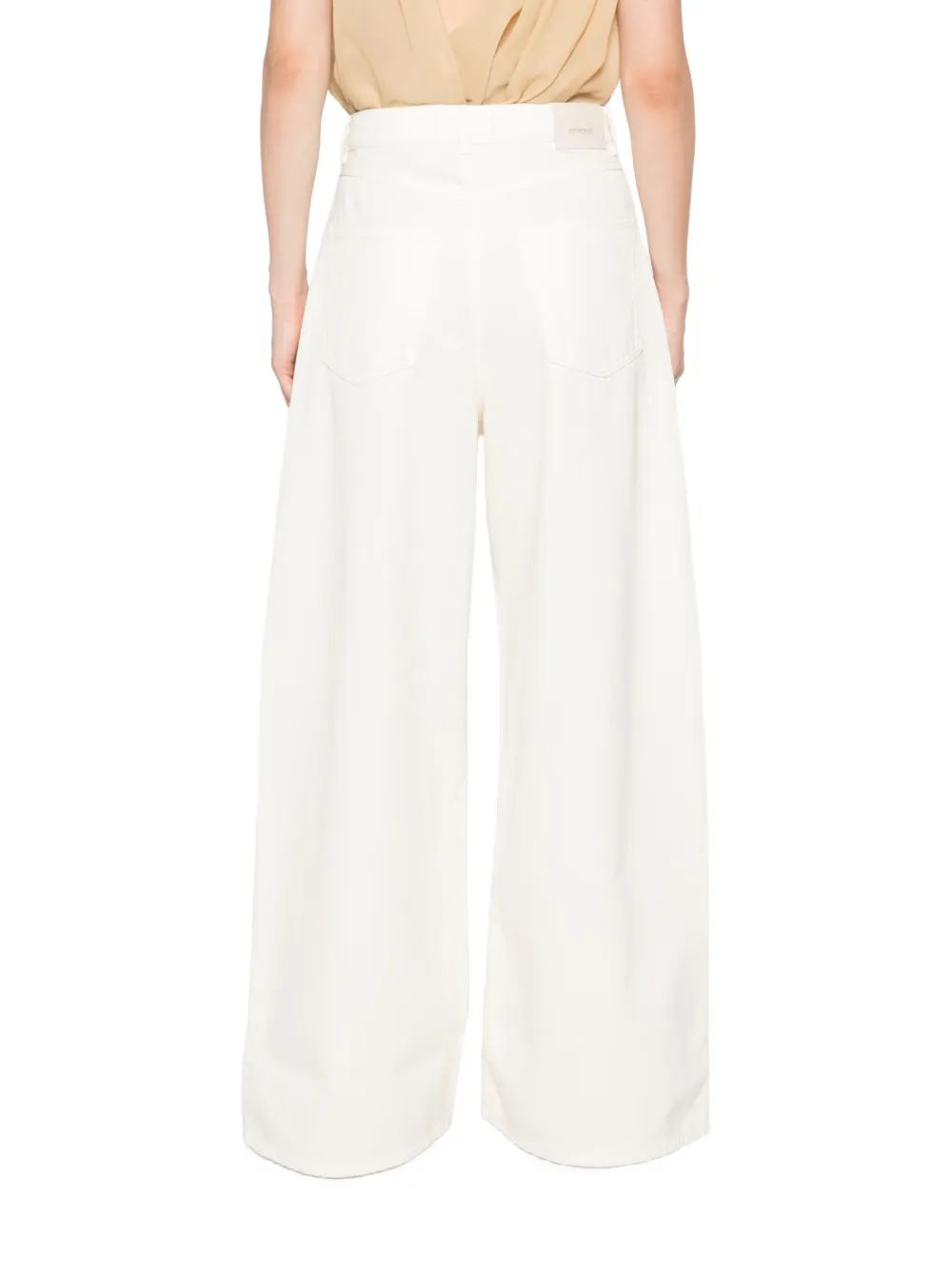 Sportmax Jeans met logopatch Wit